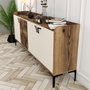 Hanah Home Venedik Consola Nogal y Crema